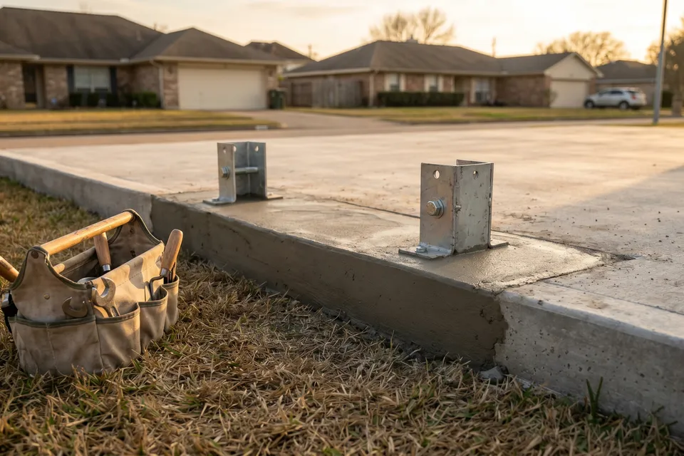 Steel Piers project by Level Up Foundation Repair in Houston