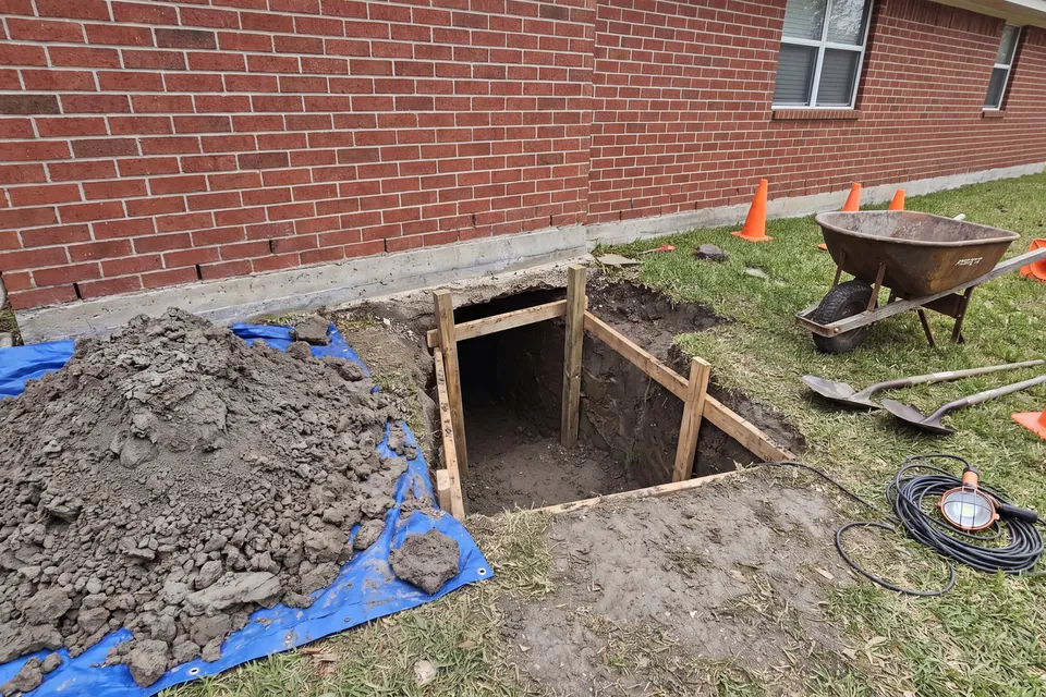 Tunneling project by Level Up Foundation Repair in Houston